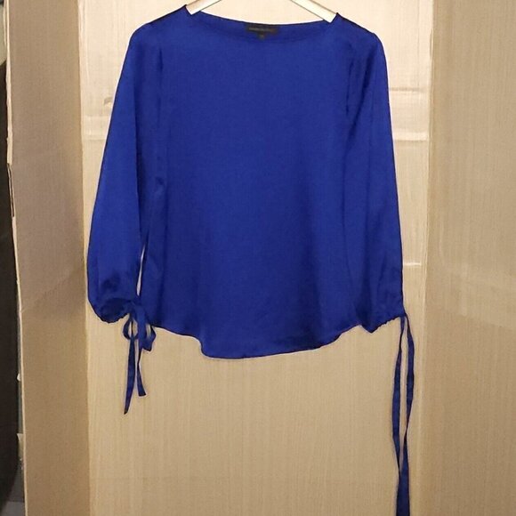 Banana Republic Womens Royal Blue Silky Blouse XS - Picture 1 of 5